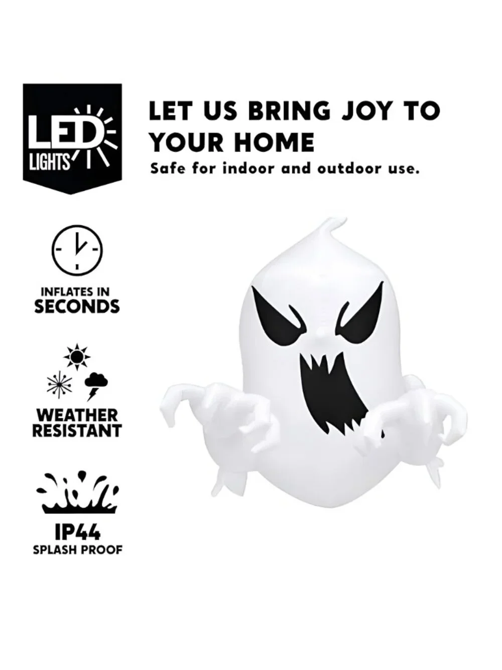 4.5 FT Halloween Inflatable Scary Flying Ghost Broke Out from Window